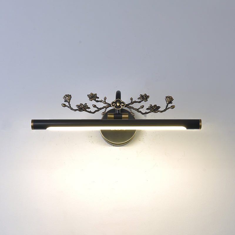 Brass LED Wall Sconce Indoor Wall Sconce Lighting with Acrylic Shade for Bathroom