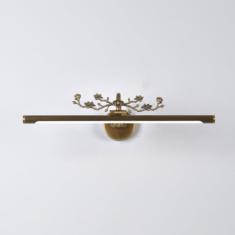 Brass LED Wall Sconce Indoor Wall Sconce Lighting with Acrylic Shade for Bathroom