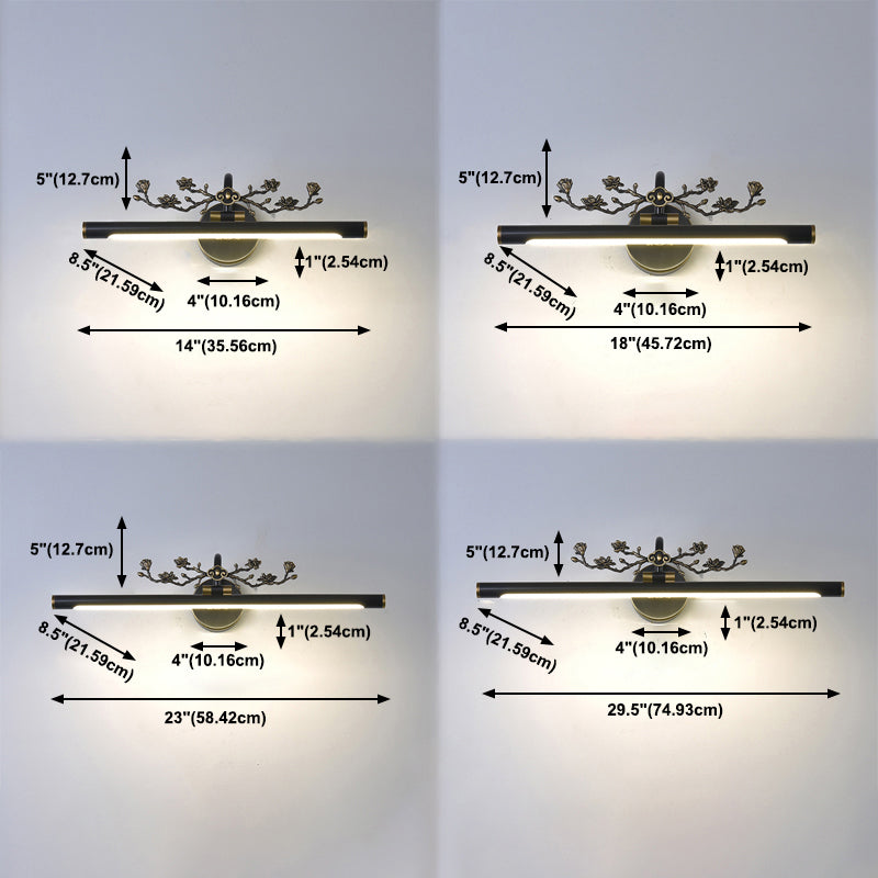 Brass LED Wall Sconce Indoor Wall Sconce Lighting with Acrylic Shade for Bathroom