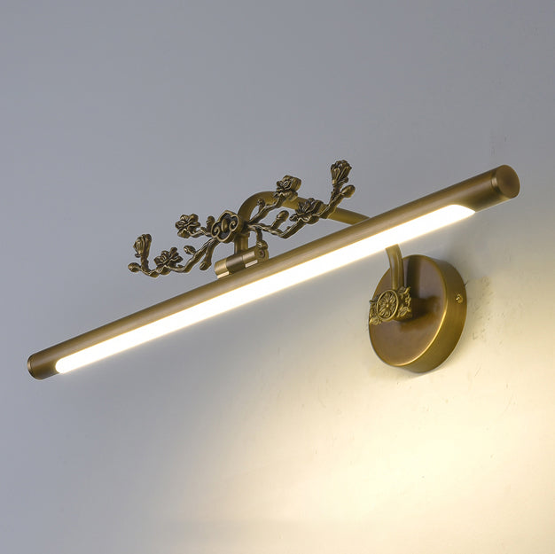 Brass LED Wall Sconce Indoor Wall Sconce Lighting with Acrylic Shade for Bathroom