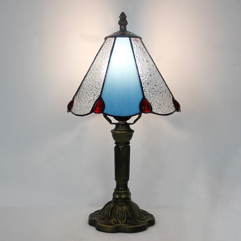 Schüssel Nachttisch Lampe Single-Bulb Buntglas Tiffany Tisch leichte Ideen für das Restaurant