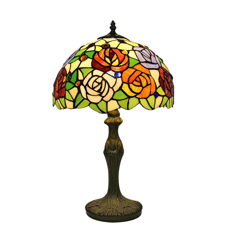Schüssel Nachttisch Lampe Single-Bulb Buntglas Tiffany Tisch leichte Ideen für das Restaurant