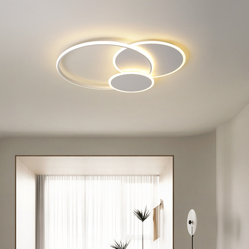 Plafonnier LED en métal de style minimaliste avec cercles
