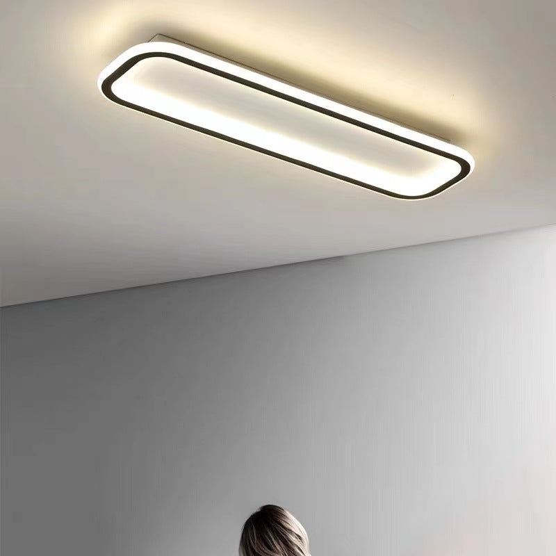 Rectangular Metal LED Flush Mount Light Fixture Modern Style Ceiling Light Fixture