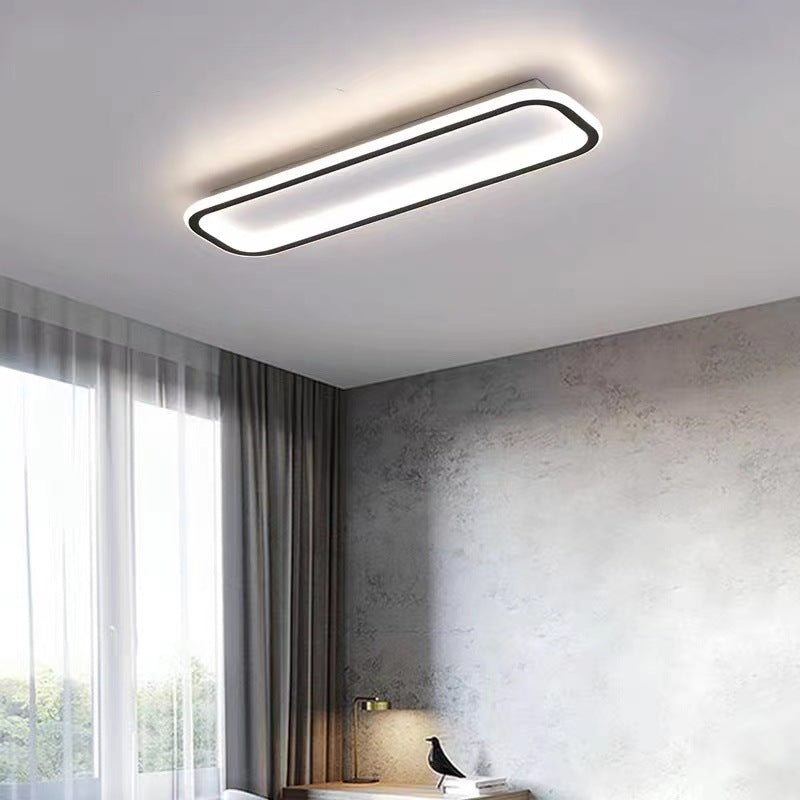Rectangular Metal LED Flush Mount Light Fixture Modern Style Ceiling Light Fixture