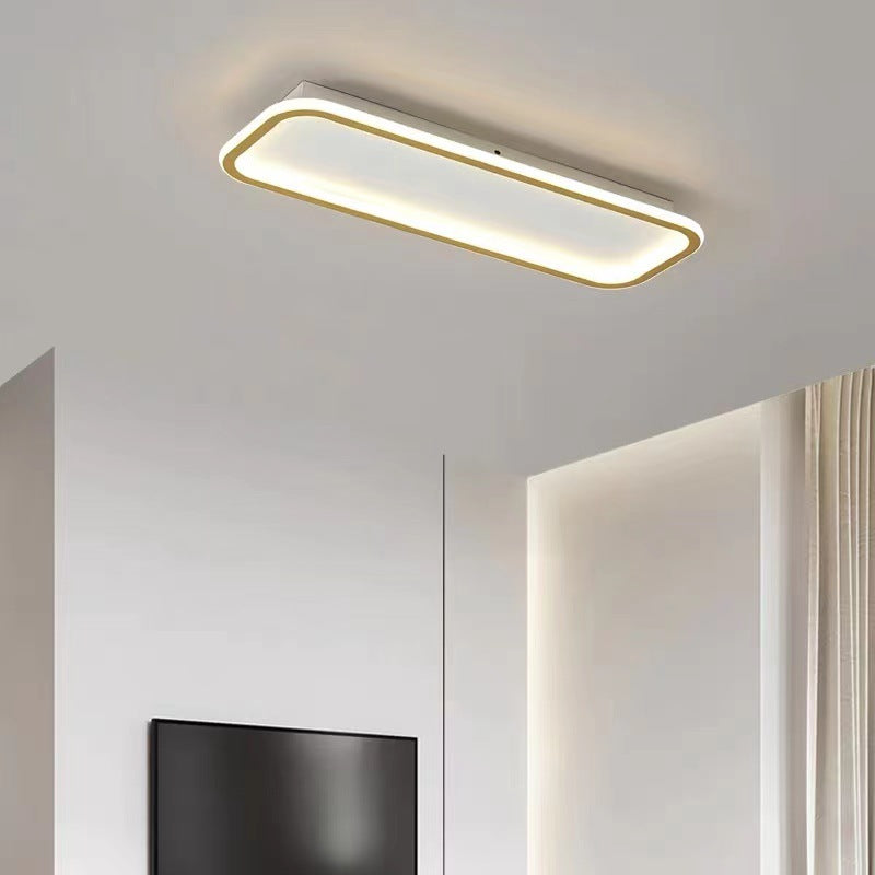 Rectangular Metal LED Flush Mount Light Fixture Modern Style Ceiling Light Fixture
