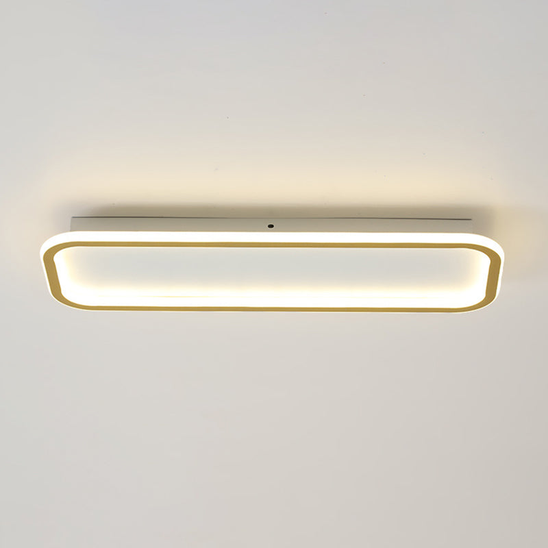 Rectangular Metal LED Flush Mount Light Fixture Modern Style Ceiling Light Fixture