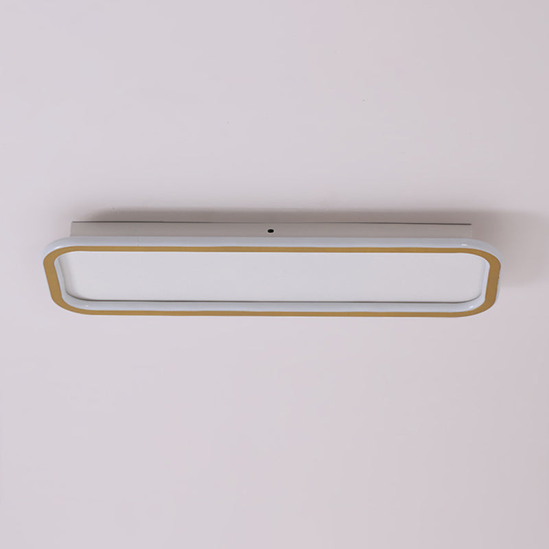 Rectangular Metal LED Flush Mount Light Fixture Modern Style Ceiling Light Fixture