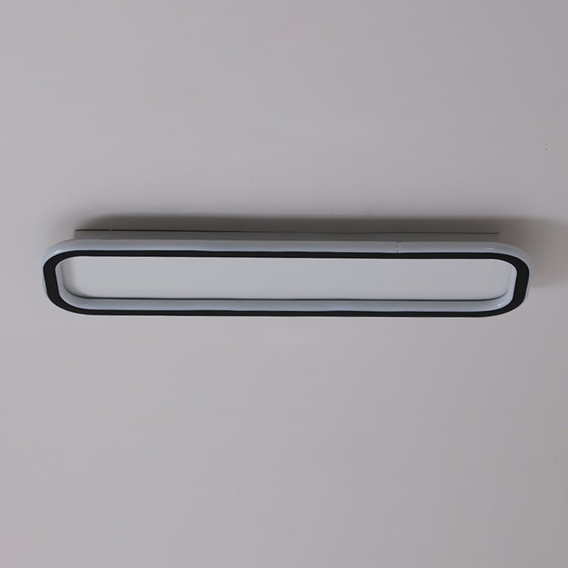 Rectangular Metal LED Flush Mount Light Fixture Modern Style Ceiling Light Fixture