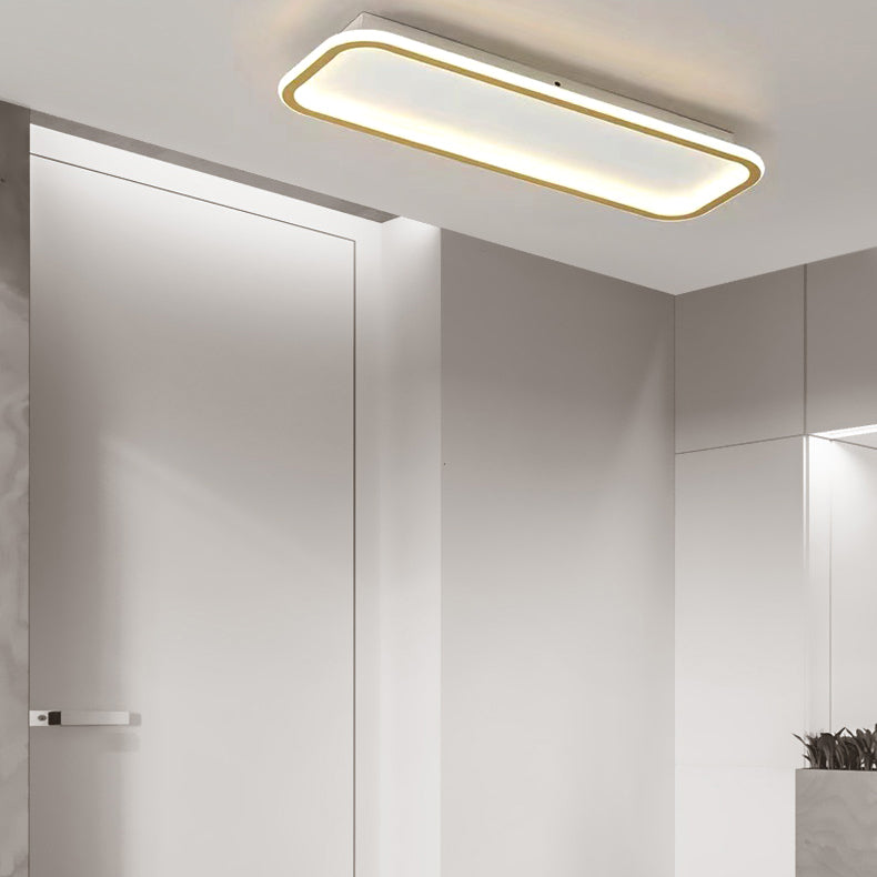 Rectangular Metal LED Flush Mount Light Fixture Modern Style Ceiling Light Fixture