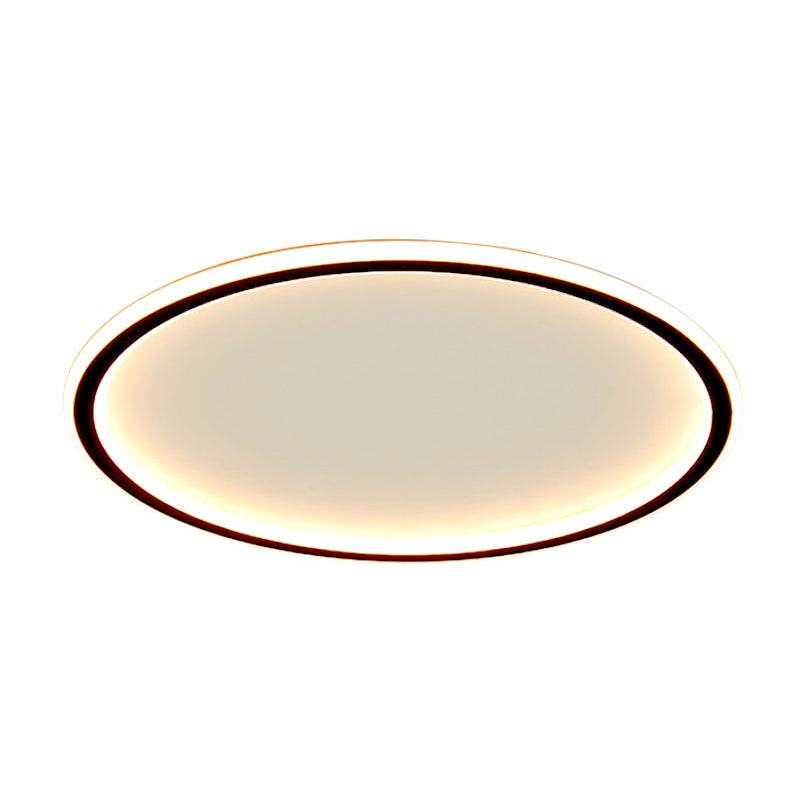 Black Circle Flush Ceiling Light Fixture Nordic Style LED Metal Flush Mount Light