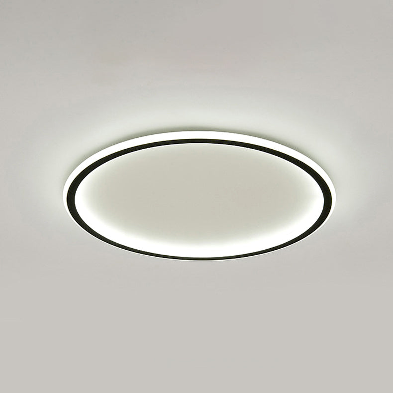 Black Circle Flush Ceiling Light Fixture Nordic Style LED Metal Flush Mount Light