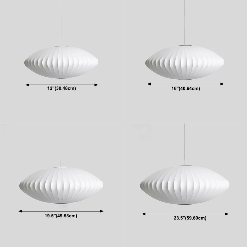 Lampada sospesa lanterna in tessuto MODERNO MODERNA Sospensione bianca Luce a sospensione