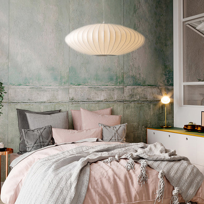 Lampada sospesa lanterna in tessuto MODERNO MODERNA Sospensione bianca Luce a sospensione