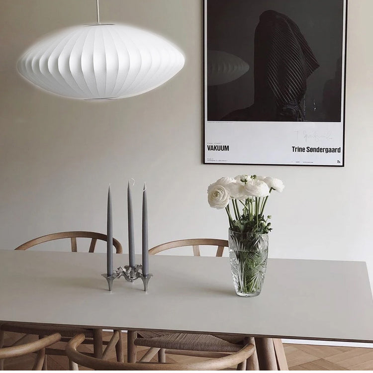 Lampada sospesa lanterna in tessuto MODERNO MODERNA Sospensione bianca Luce a sospensione