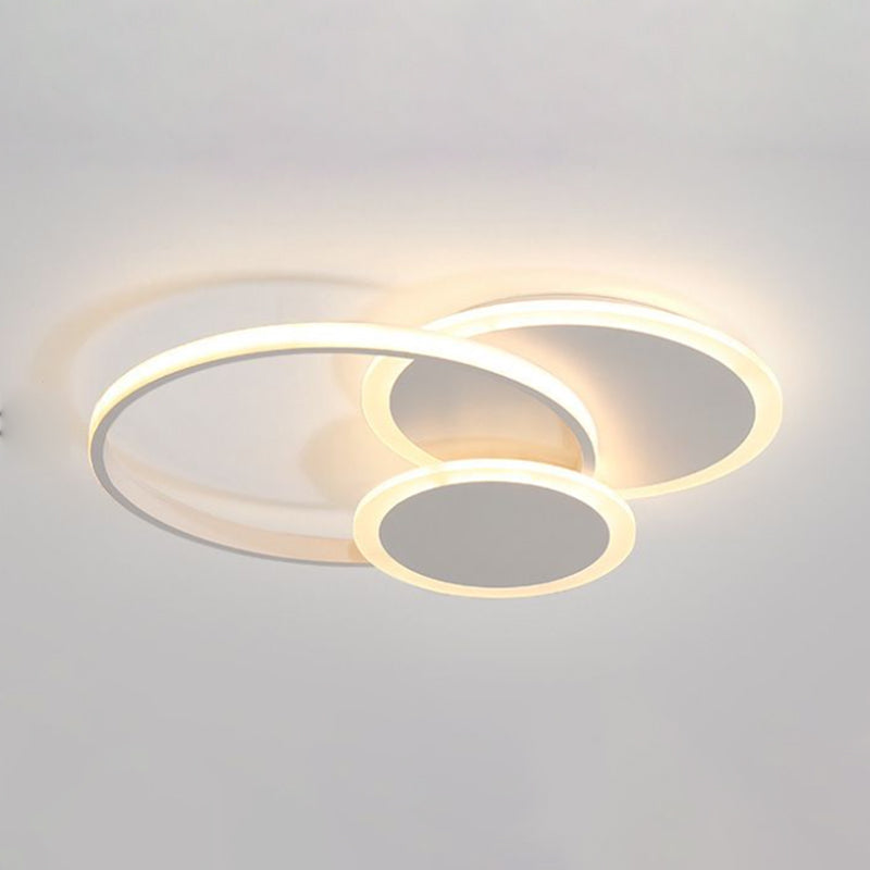 Moderne Eenvoud Acryl Flush Mount Lamps Slaapkamer Flush Mount Plafond Licht in Zwart