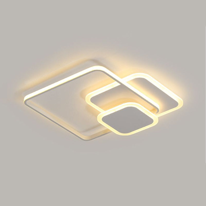 Moderne Eenvoud Acryl Flush Mount Lamps Slaapkamer Flush Mount Plafond Licht in Zwart