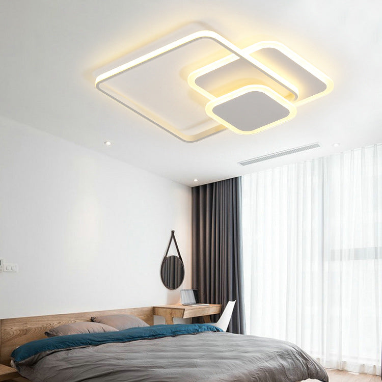 Moderne Eenvoud Acryl Flush Mount Lamps Slaapkamer Flush Mount Plafond Licht in Zwart