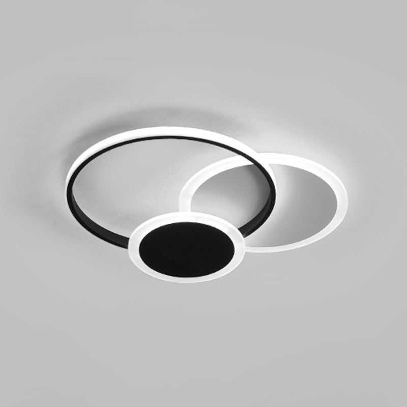 Moderne Eenvoud Acryl Flush Mount Lamps Slaapkamer Flush Mount Plafond Licht in Zwart