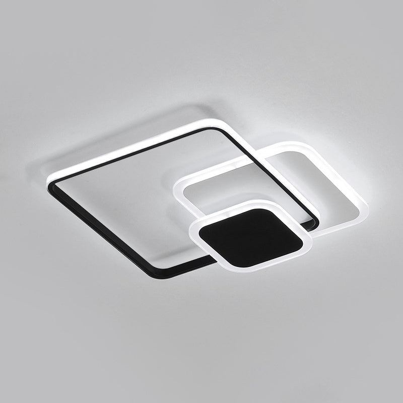 Moderne Eenvoud Acryl Flush Mount Lamps Slaapkamer Flush Mount Plafond Licht in Zwart