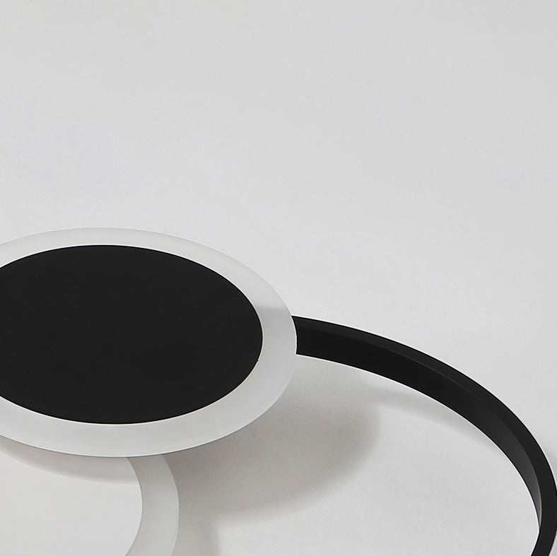 Moderne Eenvoud Acryl Flush Mount Lamps Slaapkamer Flush Mount Plafond Licht in Zwart