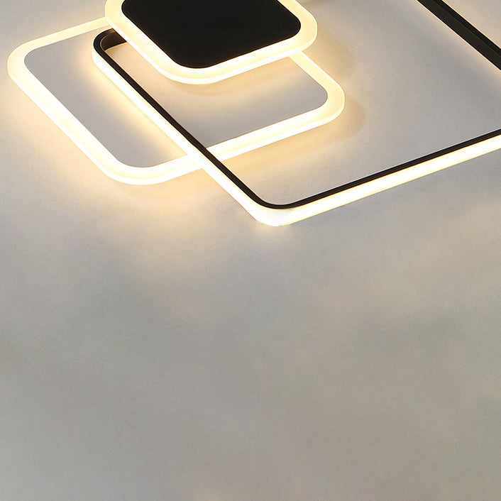 Moderne Eenvoud Acryl Flush Mount Lamps Slaapkamer Flush Mount Plafond Licht in Zwart