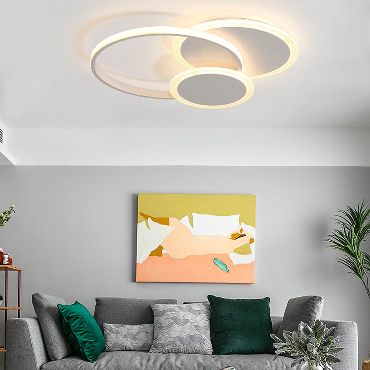 Moderne Eenvoud Acryl Flush Mount Lamps Slaapkamer Flush Mount Plafond Licht in Zwart