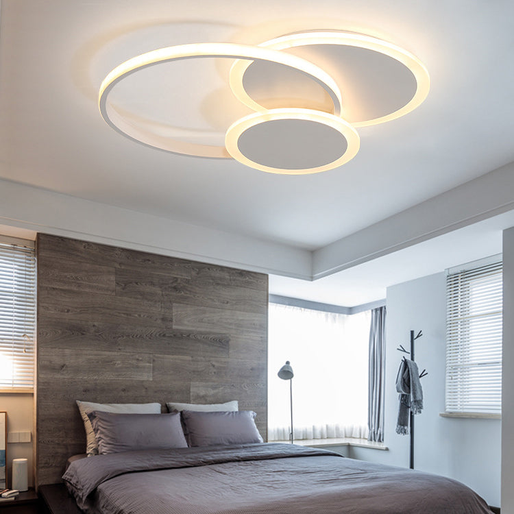 Moderne Eenvoud Acryl Flush Mount Lamps Slaapkamer Flush Mount Plafond Licht in Zwart