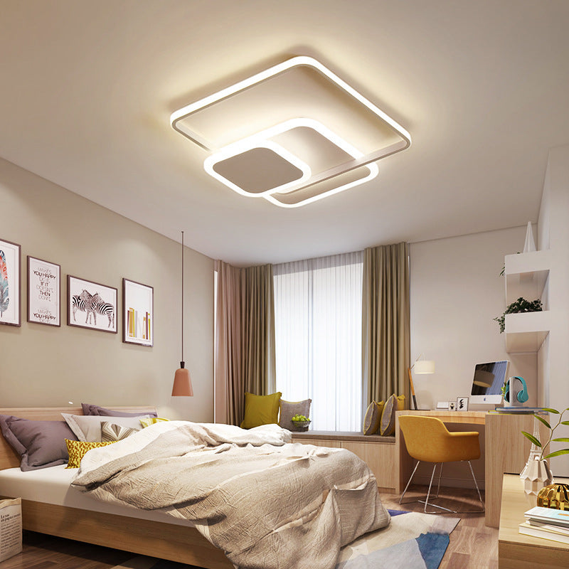 Moderne Eenvoud Acryl Flush Mount Lamps Slaapkamer Flush Mount Plafond Licht in Zwart