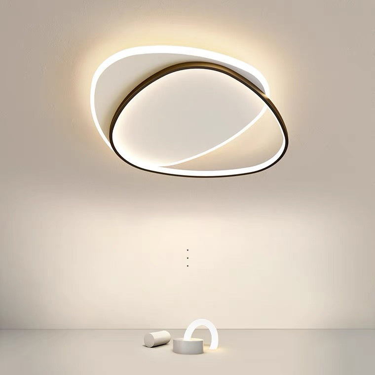 Minimalist Geometry Metal Flush Mount Light for Hall Bedroom and Kitchen