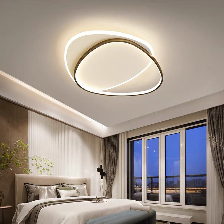 Minimalist Geometry Metal Flush Mount Light for Hall Bedroom and Kitchen