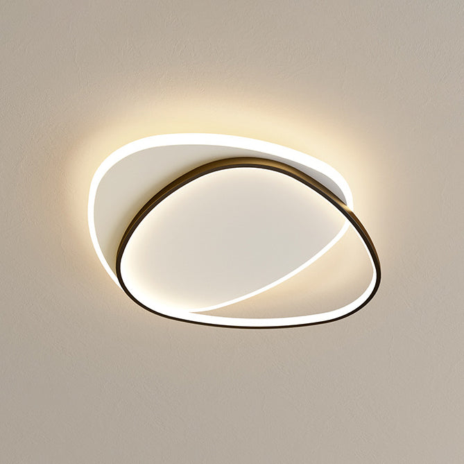 Minimalist Geometry Metal Flush Mount Light for Hall Bedroom and Kitchen