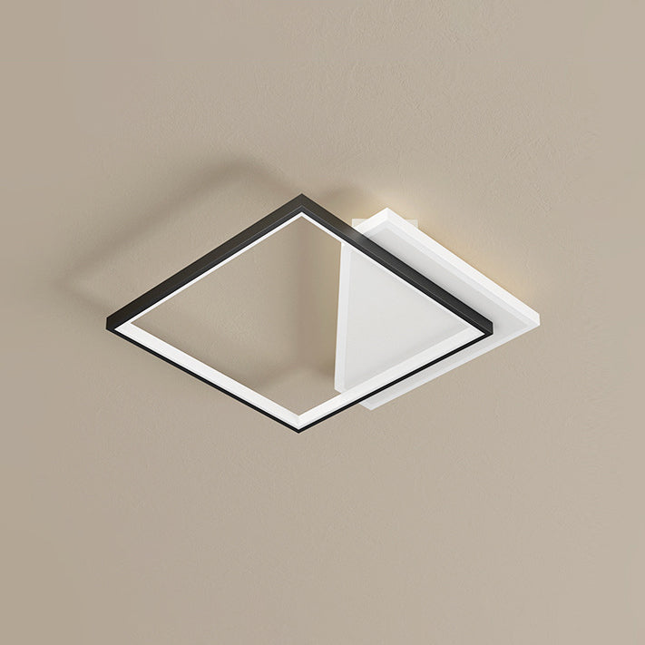 Minimalist Geometry Metal Flush Mount Light for Hall Bedroom and Kitchen