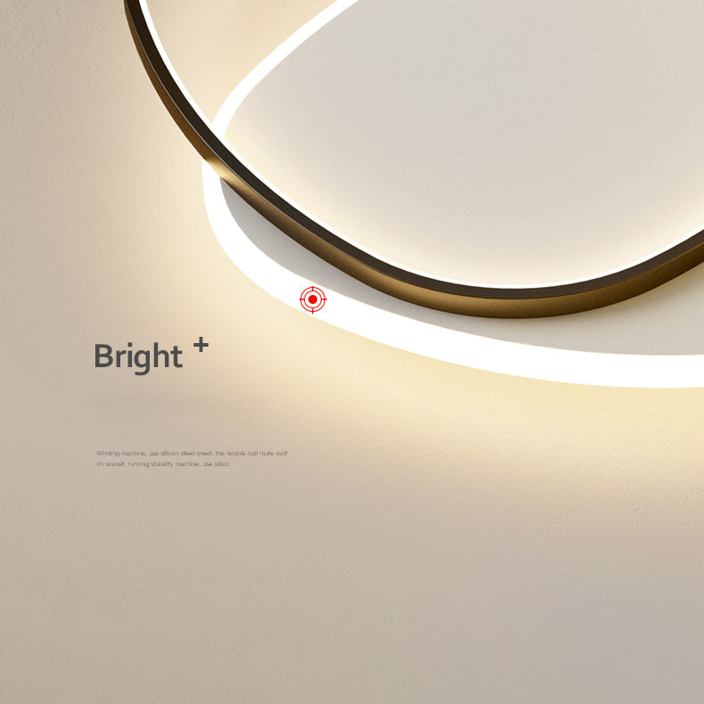 Minimalist Geometry Metal Flush Mount Light for Hall Bedroom and Kitchen