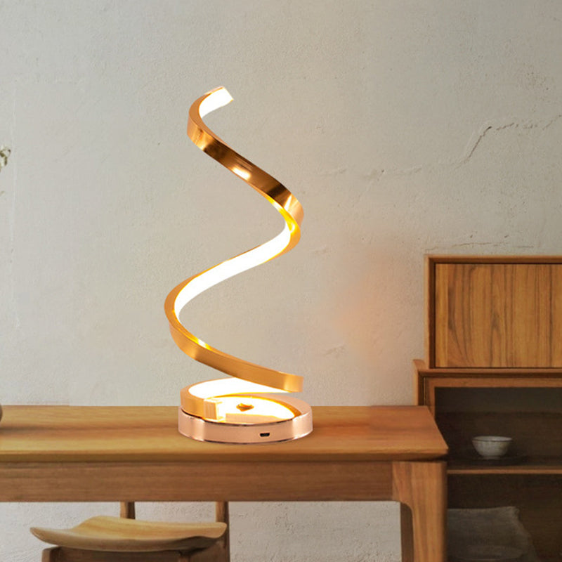 Postmodern Line Model Metal Desk Lamp for Bedroom Living Room Table Lamps