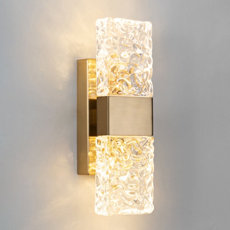 LED LED LIGHT CRISTAL CRISTAL Postmoderna Luz Montada de luz en oro para dormitorio