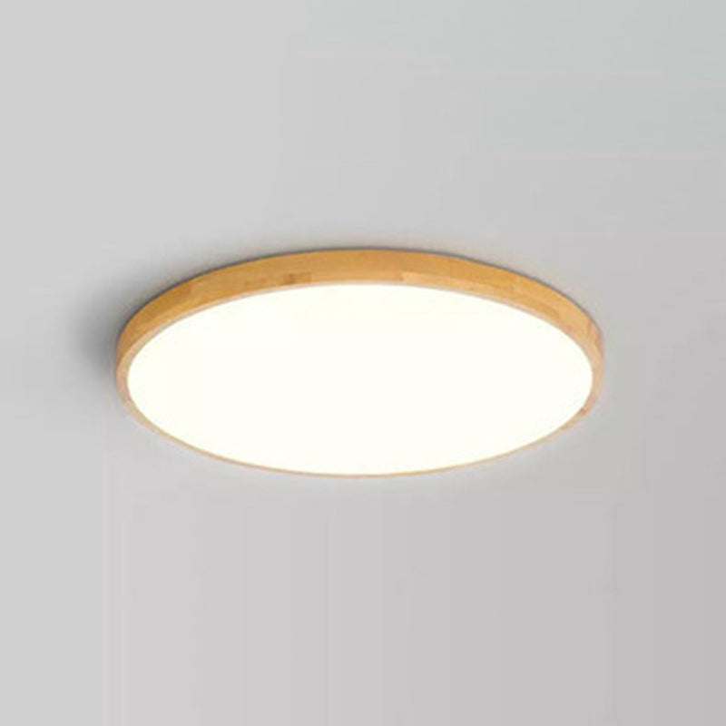 Ronde Flush Plafond Licht Armatuur Modern 1-Licht Beige Flush Mount Lamp met Acryl