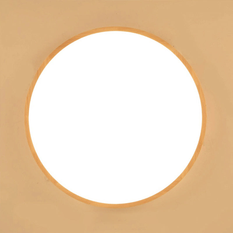 Ronde Flush Plafond Licht Armatuur Modern 1-Licht Beige Flush Mount Lamp met Acryl