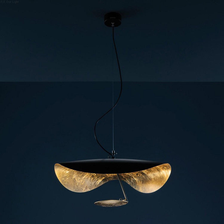 Black Gold Metal Hanging Light Postmodern Style Pendant Light Hanging Light for Cafe