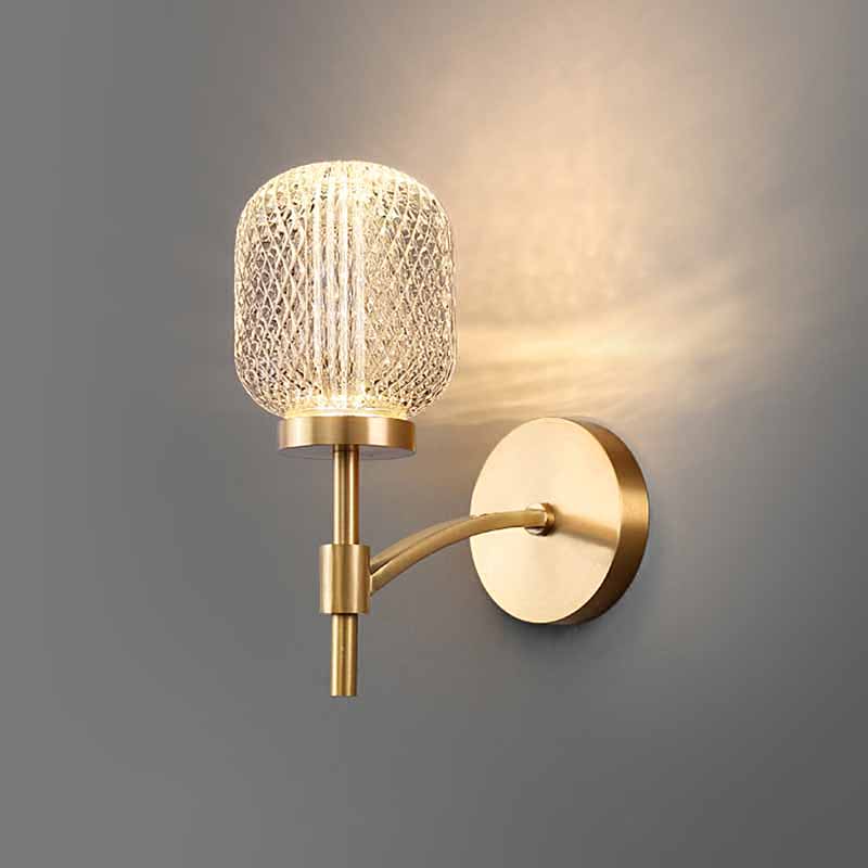 1 Lights Crystal Sconce Light Postmodern Wall Lighting Fixtures for Bedroom Living Room