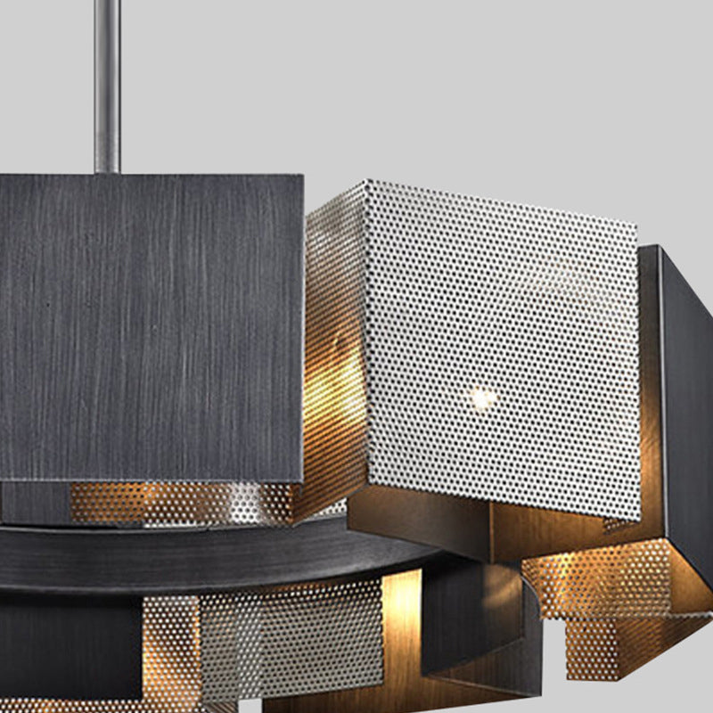 Ultra-moderne Trommelkronleuchter-Leuchte Metallhängelampe mit hängenden Kabel für Schlafzimmer