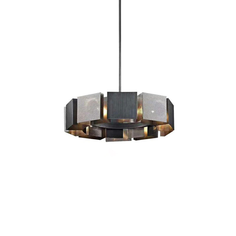 Ultra-moderne Trommelkronleuchter-Leuchte Metallhängelampe mit hängenden Kabel für Schlafzimmer