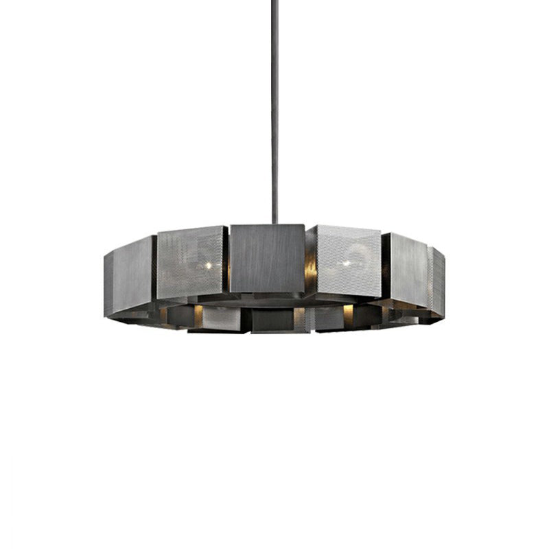 Ultra-moderne Trommelkronleuchter-Leuchte Metallhängelampe mit hängenden Kabel für Schlafzimmer