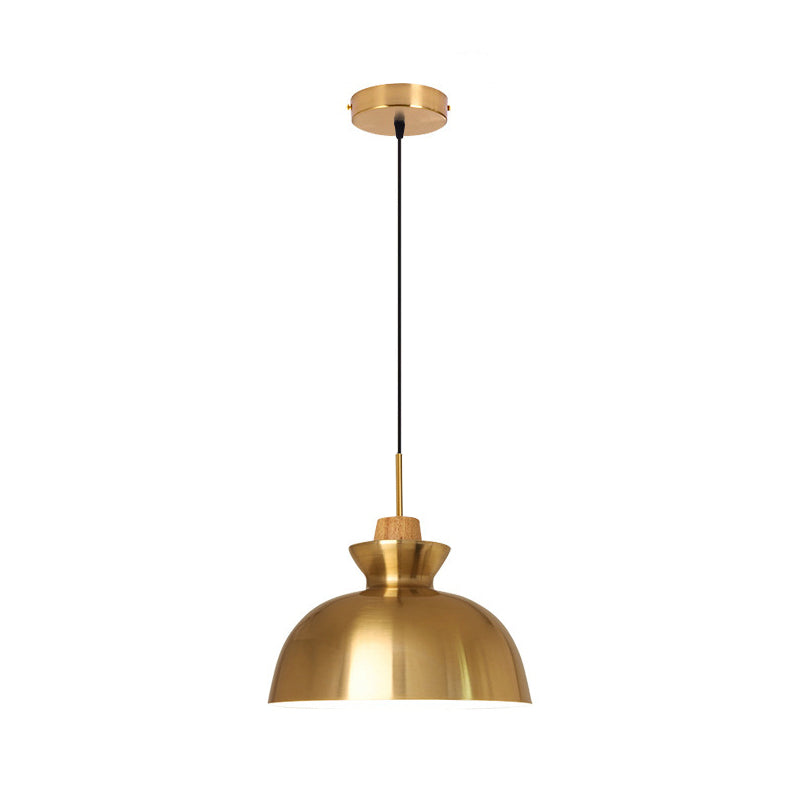 Goldene 1 Kopfdecke Anhänger Lampe postmoderne Metall Deckenleuchte für Esszimmer Schlafzimmer