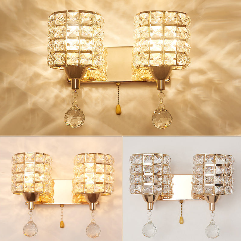 Lumo postmoderno a parete Postmoderna in cristallo in metallo per soggiorno camera da letto