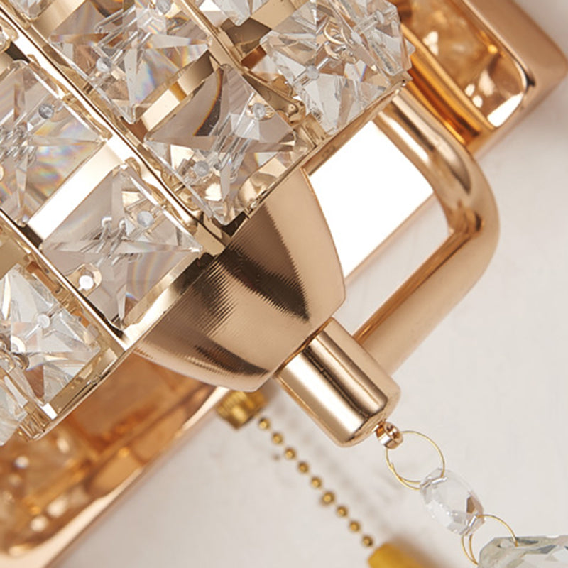 Lumo postmoderno a parete Postmoderna in cristallo in metallo per soggiorno camera da letto