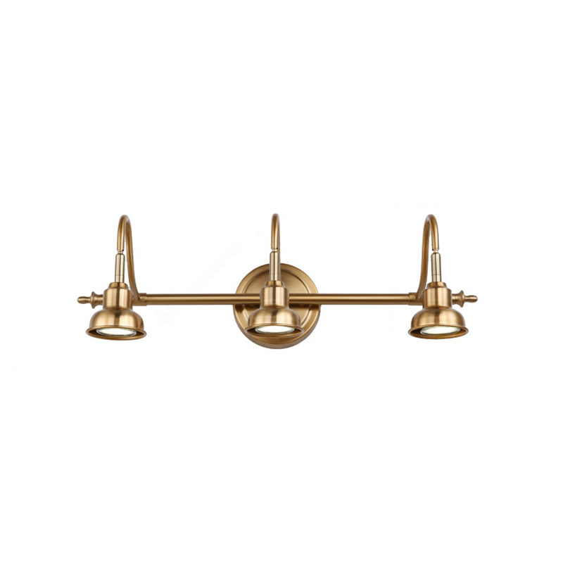 Postmodern Style Wall Sconce Gold Multi Blub Metal Wall Mounted Lamps for Bathroom