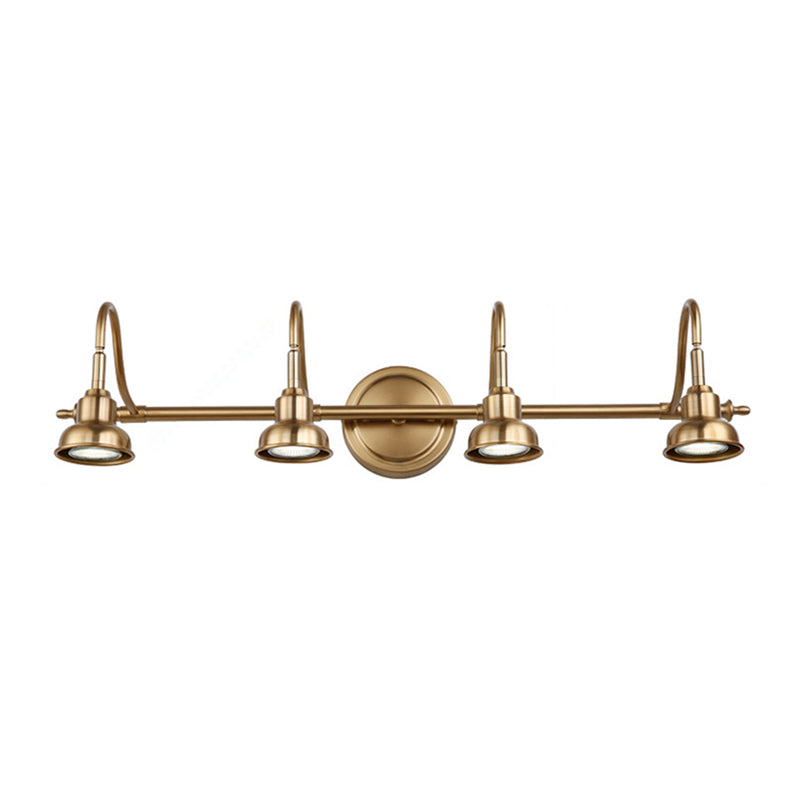 Postmodern Style Wall Sconce Gold Multi Blub Metal Wall Mounted Lamps for Bathroom