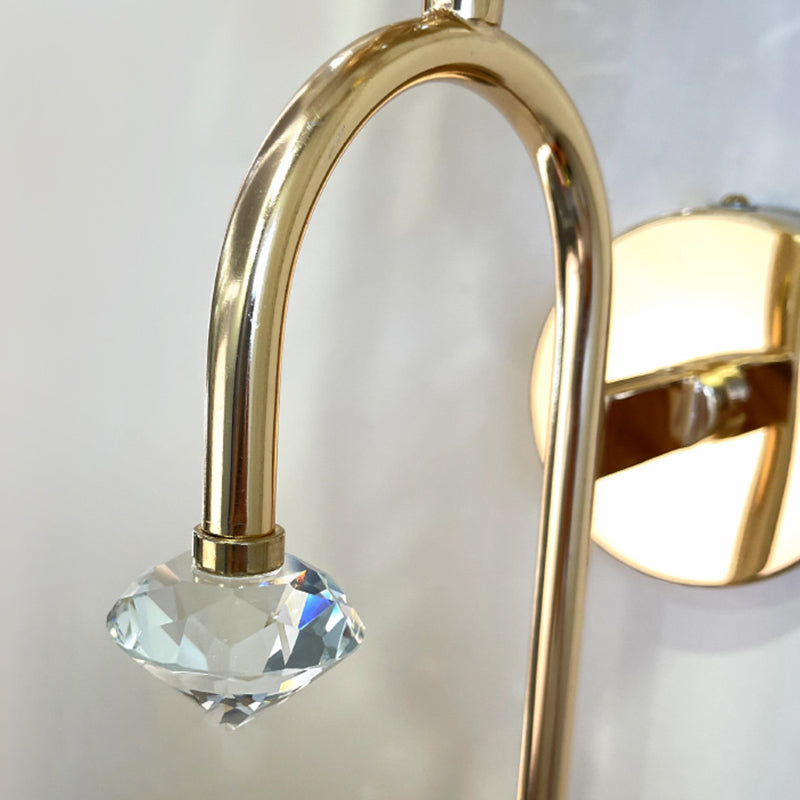 Cylinder/Cone Crystal Sconce Light Postmodern Wall Mounted Light Fixture