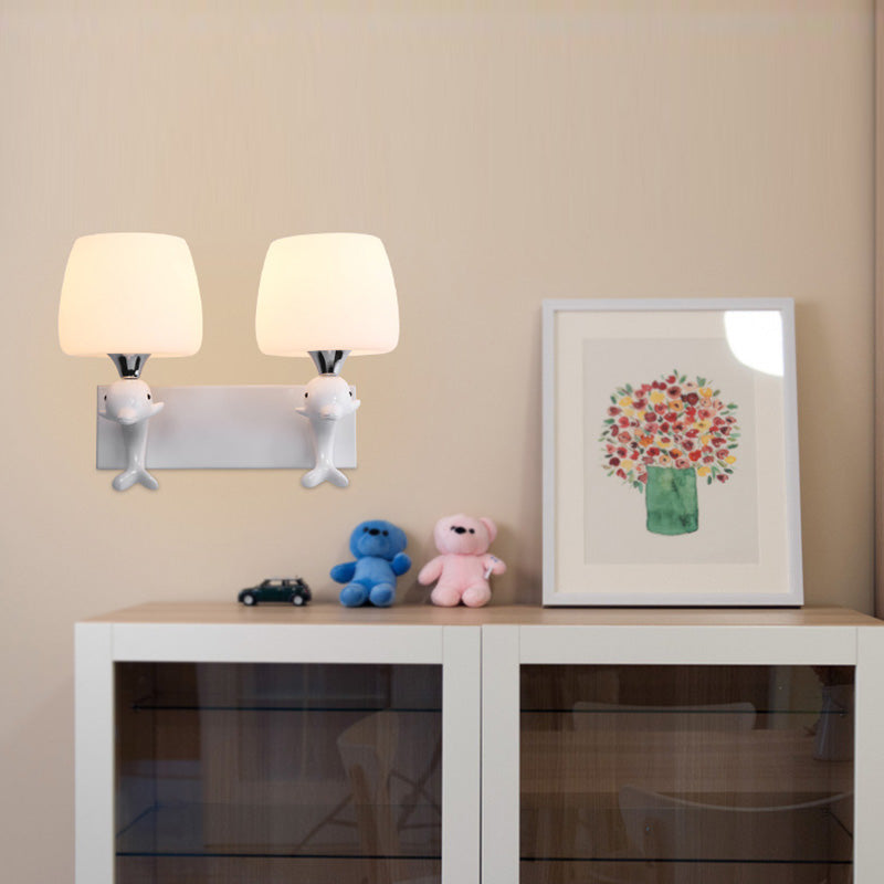 Contemporary Simplicity Wall Sconce Lights Dolphin Shape Light for Bedroom